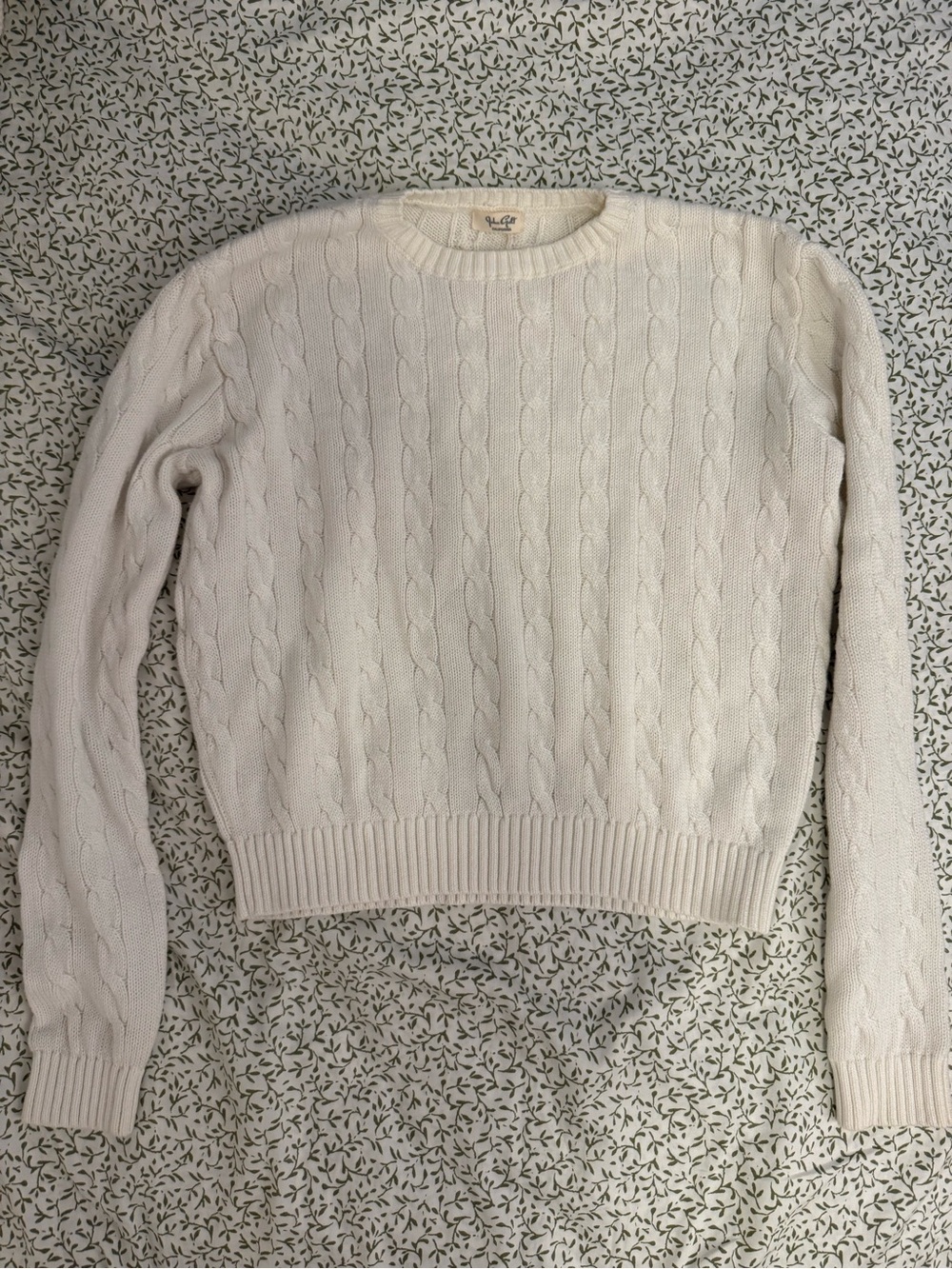 John Galt Cableknit Cream Sweater